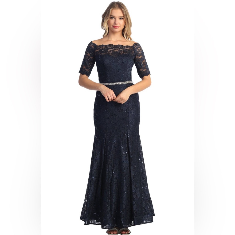 Dress- Formal Dress, Navy Blue.  Quince or another of the Bride